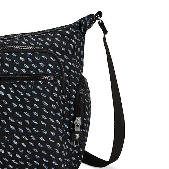 Kipling Gabbie Printed Crossbody Táska Fekete | HU 1161UZ